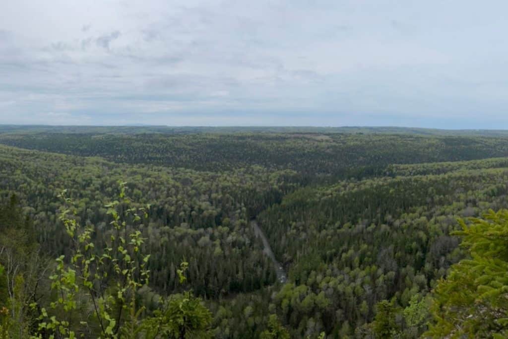 Vue à partir du sommet de la montagne Ronde